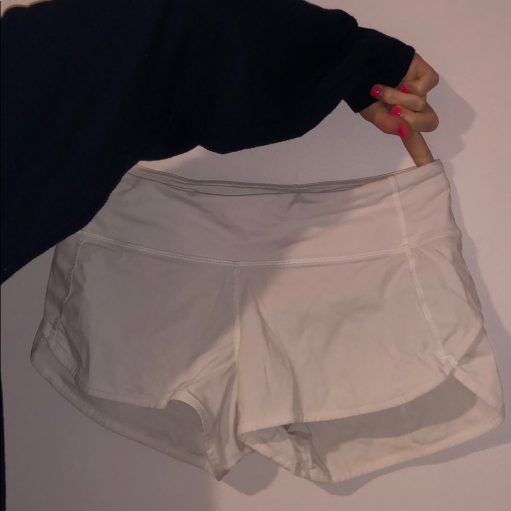 Size 4 white Lululemon shorts